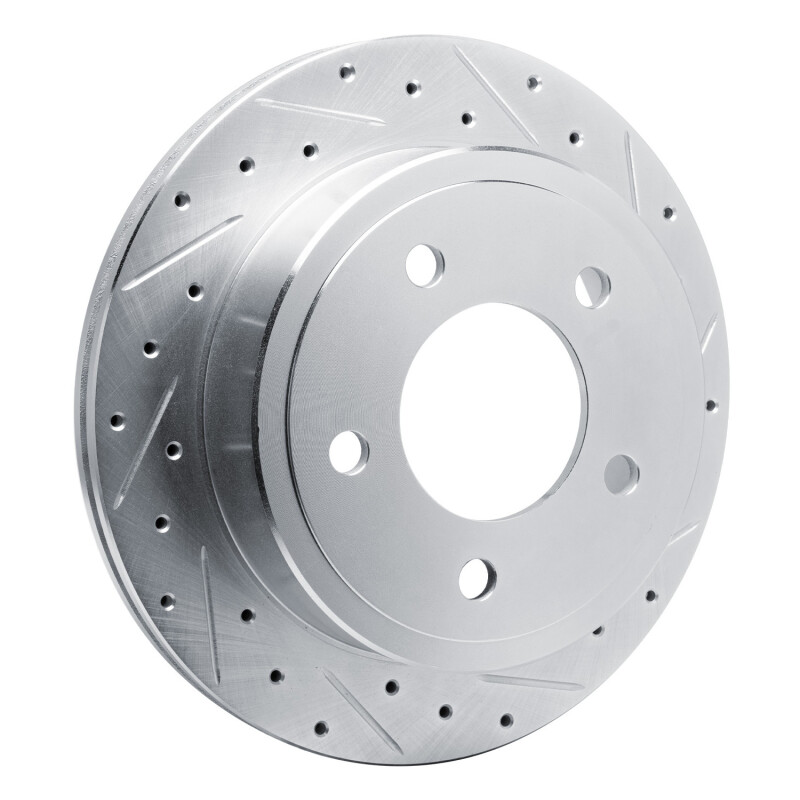Dodge Ram 1500 Van Brake Rotor (1) - Rear Right - R1 Concepts - Drilled & Slotted - Silver - 2003